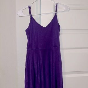 Purple Spaghetti Dress Midi💜